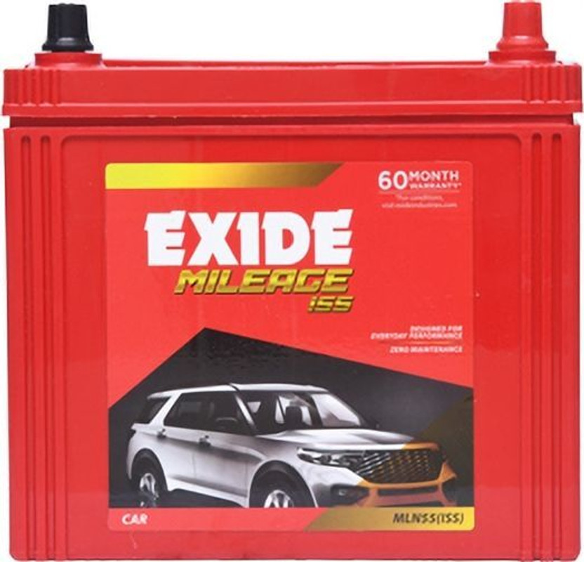 EXIDE EXIDE Battery With Doorstep Installation VNS 45Ah MILEAGE FML0-MLN55(ISS) (45Ah) 45 Ah Battery for Car - Flipkart Deal