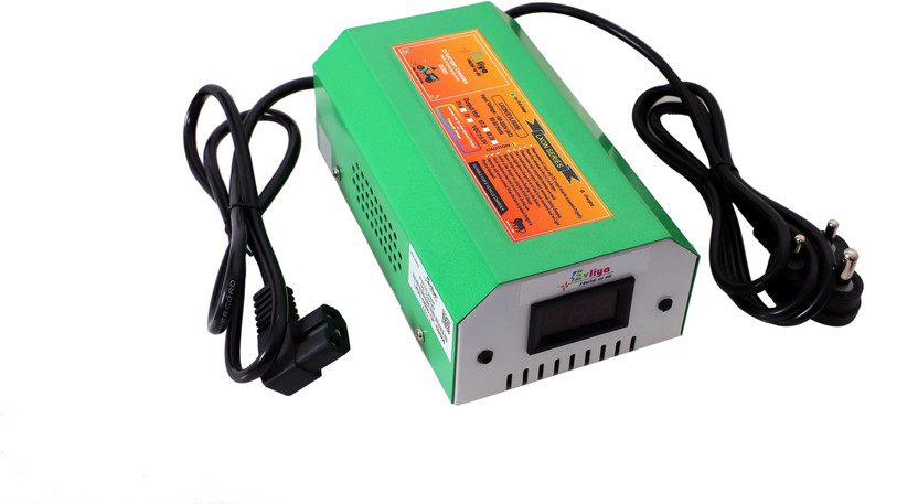 EVLIYA 60V 6AMP Cutoff 67.2V EV Battery Charger With DIGITAL DISPLAY All 2 & 3 Wheelers 36 Ah Battery for All Vehicles