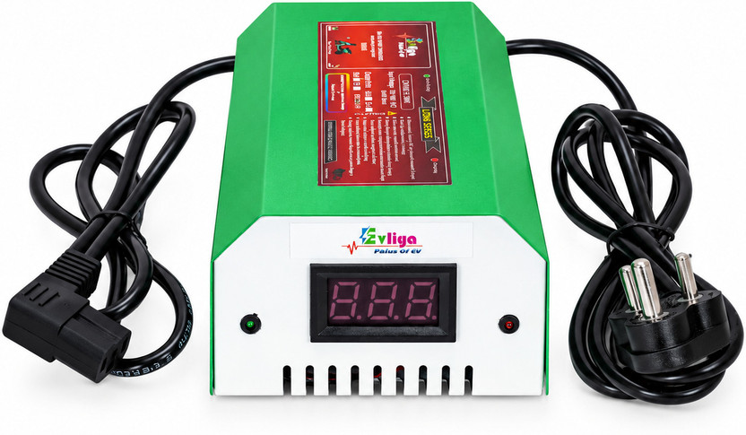 EVLIYA 48V 6amp Auto Cutoff 58.8v Fast Lithium-ion charger T-TYPE for Electric Scooter 36 Ah Battery for All Vehicles