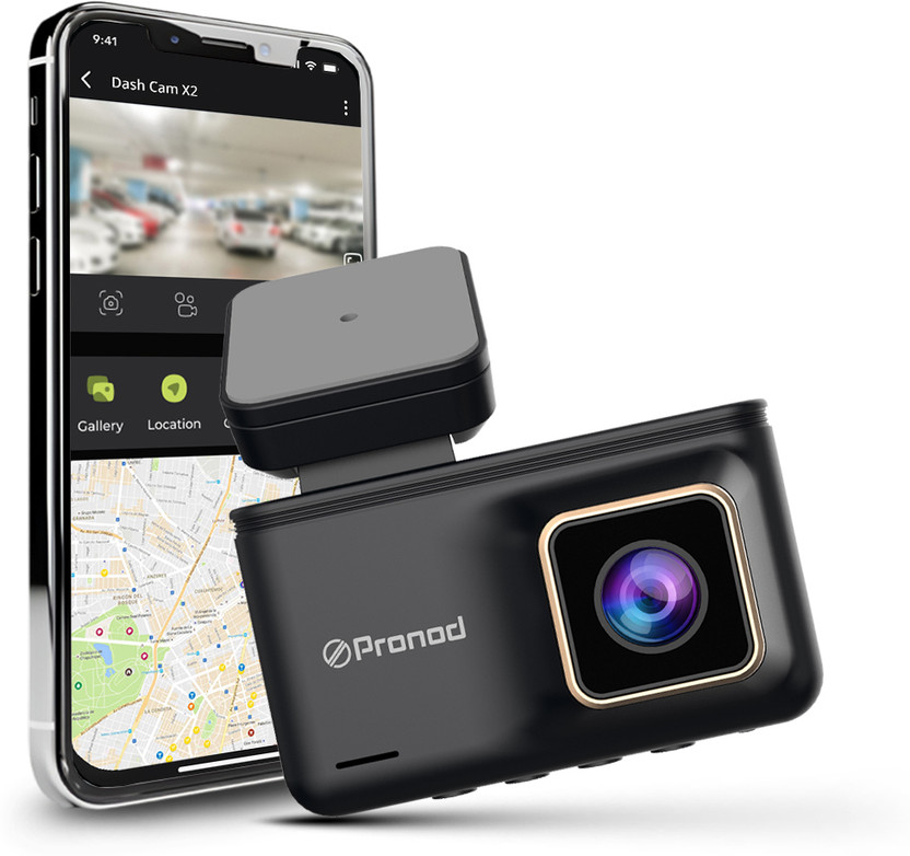 PRONOD PRONOD 3K Dashcam 2K+1K|WiFi,Sony STARVIS 2,3"Display,AI Voice,Parking,Free Kit Dashboard, In-car Camera System(2 Camera, 2K, 1K)