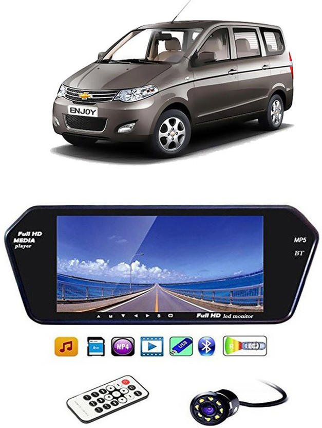 Enfield Works Full HD Touch Screen Bluetooth LED Screen & LED Reverse Camera E-175 Reverse Assist Camera System(1 Camera, 480 x 234)