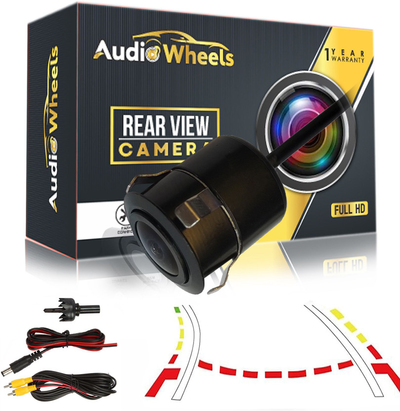 Audio Wheels AHD Moving Backup Camera–Universal Waterproof Rear View for Android Monitors. Reverse Assist Camera System(1 Camera, NA)