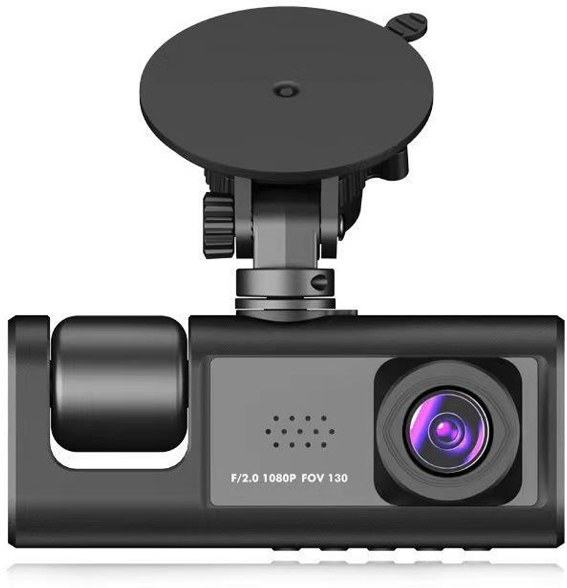 OneXsale 2-Inch Display Car Dashcam Full HD, Night Vision, G-Sensor, Loop Recording" Reverse Assist, In-car Camera System(3 Camera, 1080p)