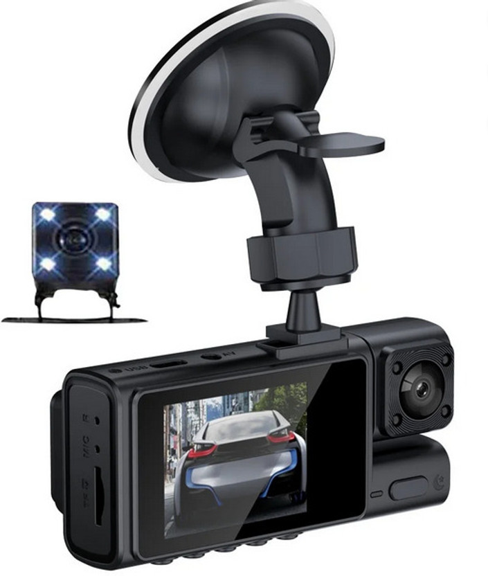 GUPTAVISION 3 Camera Car Dash Cam Full HD 1080P Car DVR with Night Vision, Parking Monitor In-car Camera System(3 Camera, 1080P Full HD (1920 × 1080))