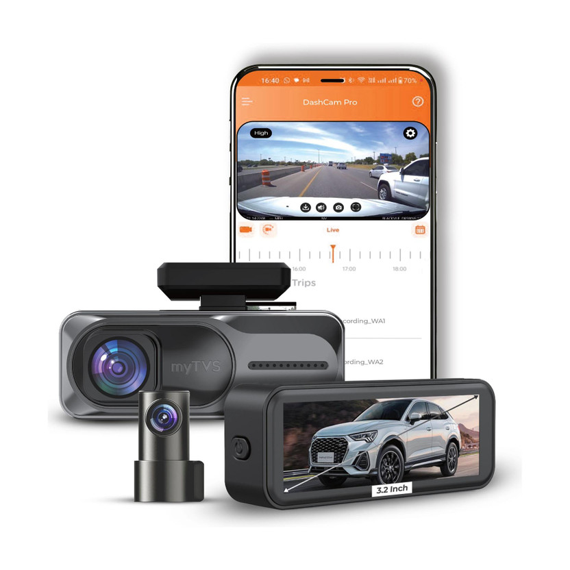 MYTVS DVR-04 In-car Camera System(2 Camera, 4K, 3840 x 2160 Pixels)