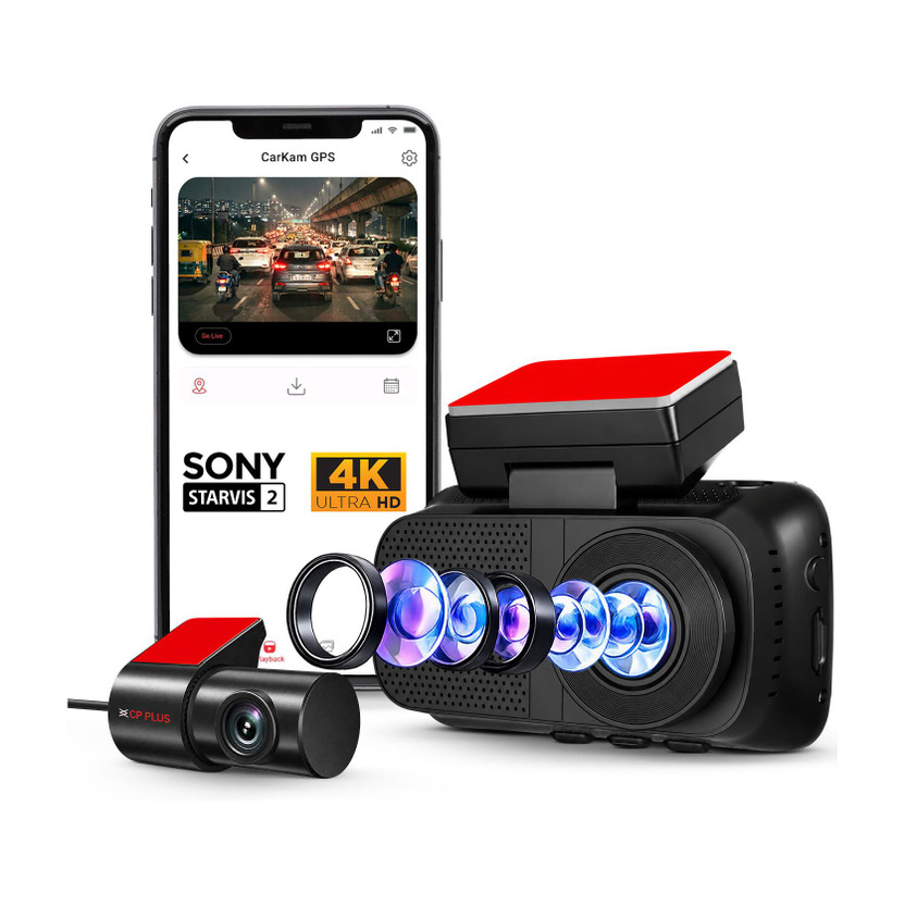 Sony CP PLUS 4K UHD Car Dashcam Front + Rear Sony Starvis 2 GPS 3" Display Dashboard Camera System(2 Camera, 8MP (3840 x 2160P)+2MP (1920 x 1080P)) - Flipkart Deal