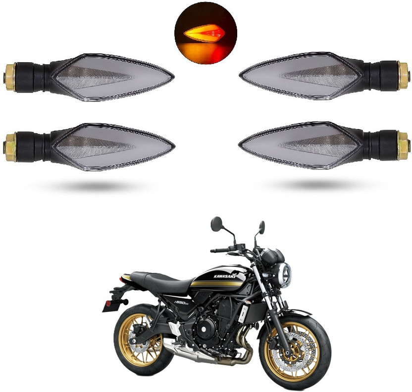 JMA TRADING Front, Rear LED Indicator Light for Universal For Bike Universal For Bike(Yellow, Blue)
