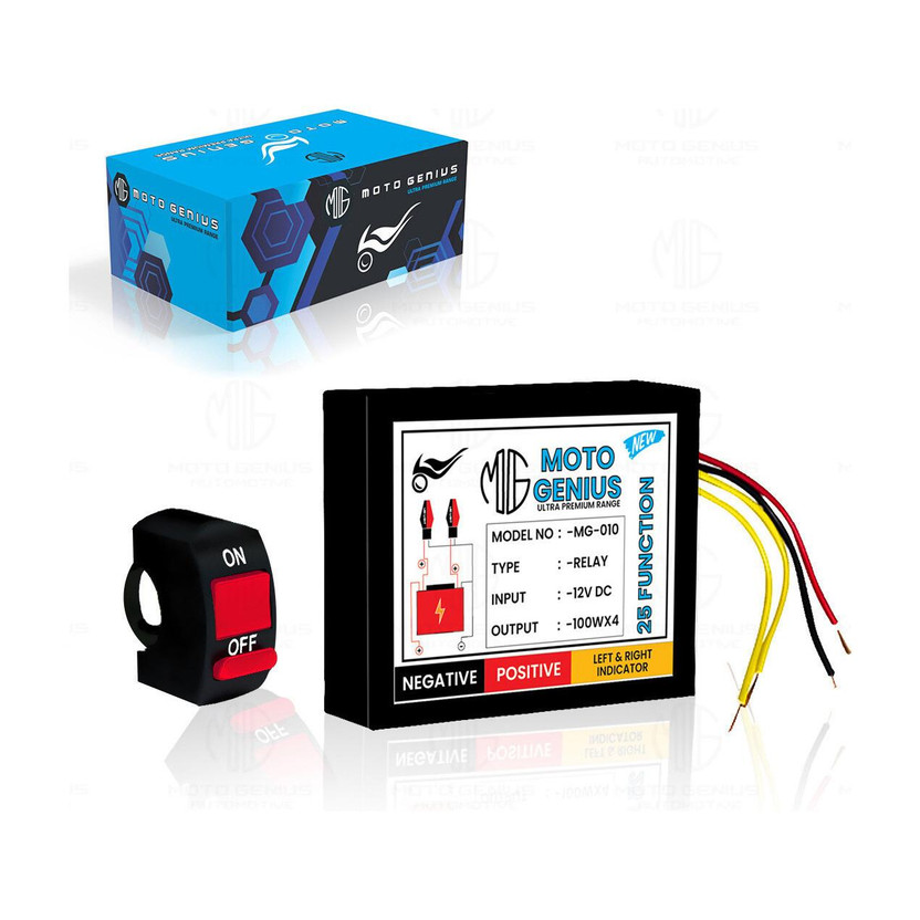 Moto Genius Front, Rear Flasher Indicator Light for Universal For Bike