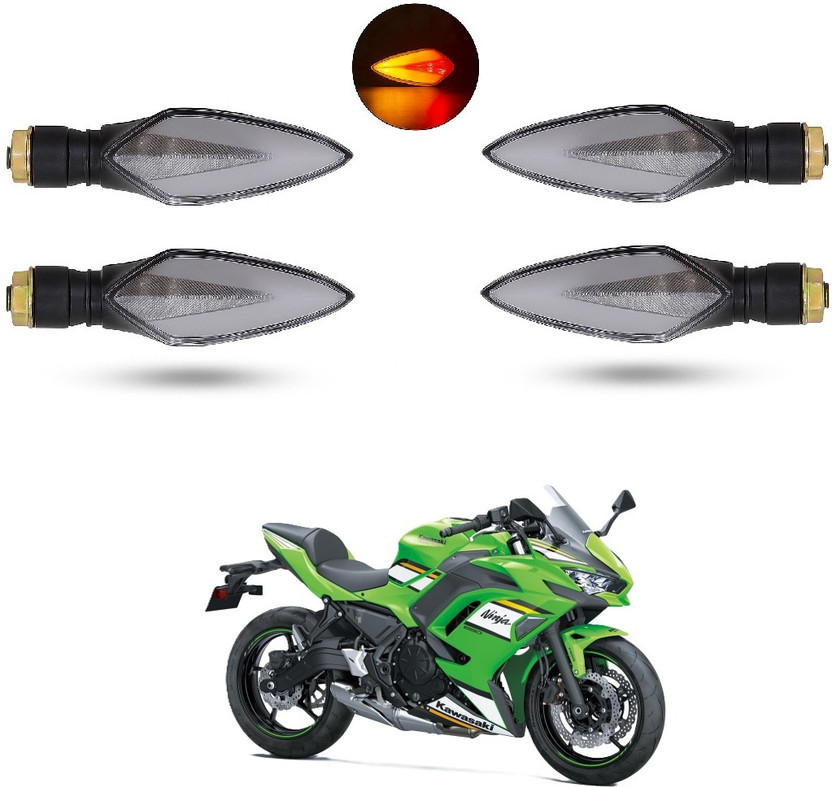 JMA TRADING Front, Rear LED Indicator Light for Universal For Bike Universal For Bike(Yellow, Blue)