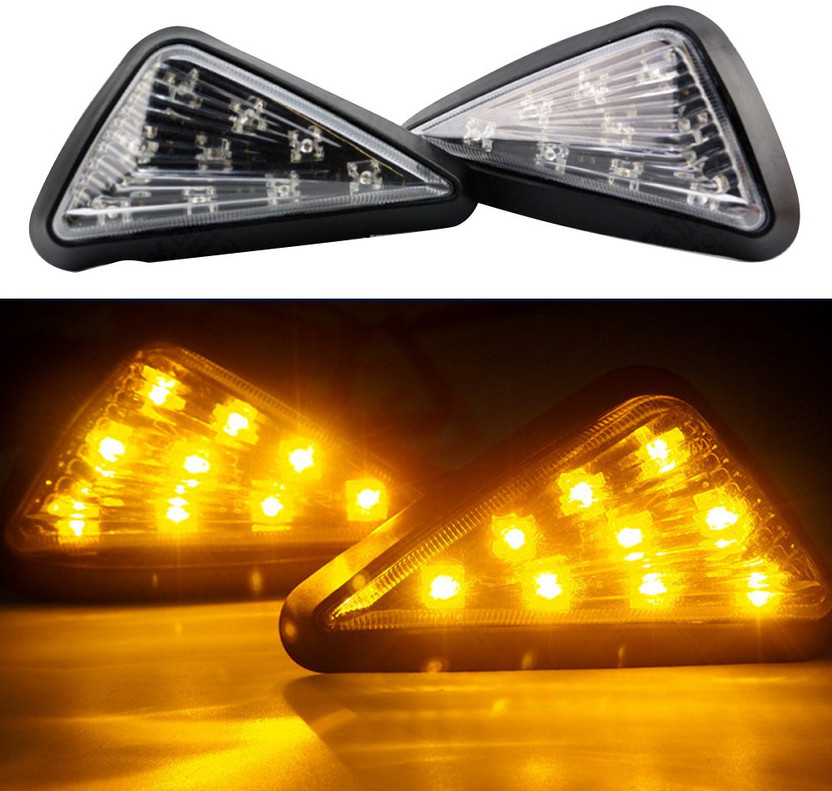 DAZZRIDE Front LED Indicator Light for Yamaha R15, R15 V1, R15 V2, R15 V4, R15 M, CBR 150R, CBR 250, CBR 600, Ninja(Yellow)