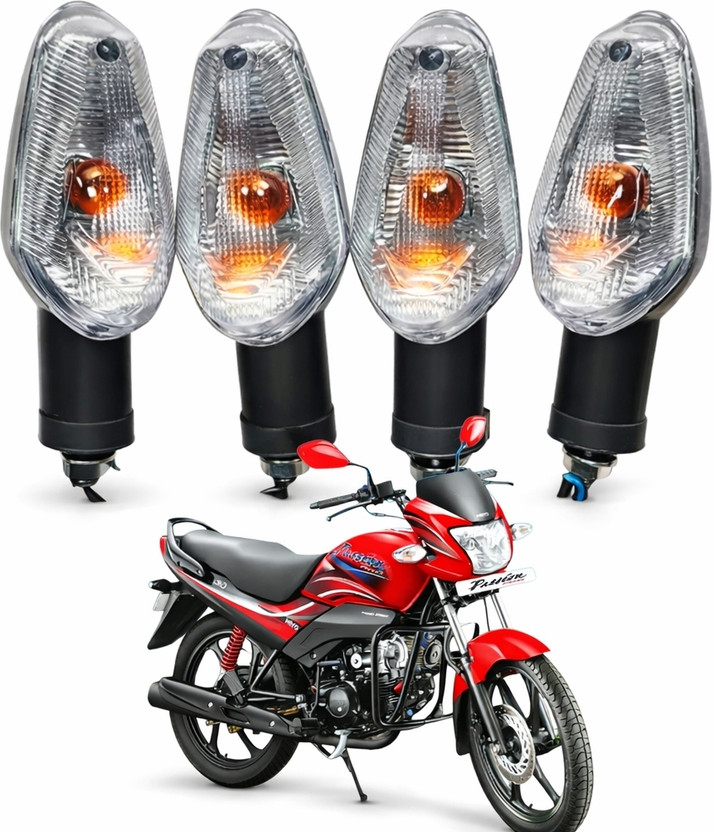 BIKEBLOOM Side, Rear, Front Incandescent Indicator Light for Hero Passion XPRO, Passion Pro, Passion X Pro(Amber)