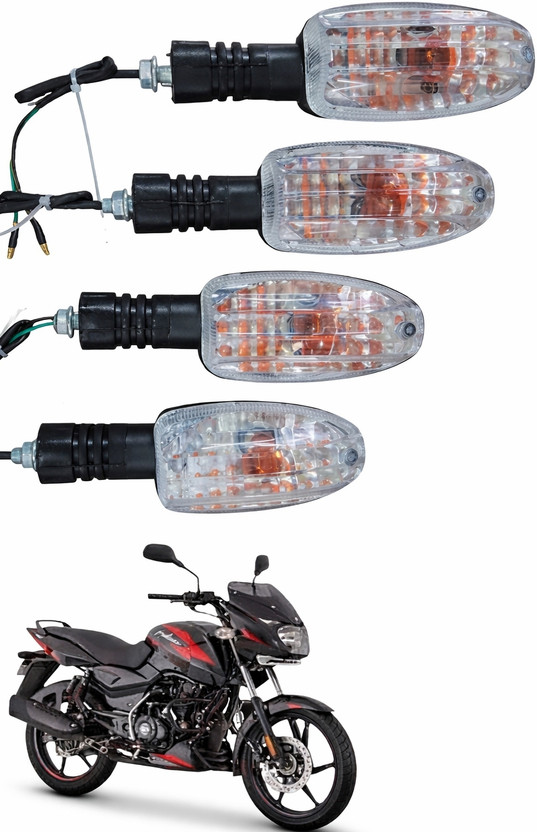 BIKEBLOOM Side, Rear, Front Incandescent Indicator Light for Bajaj Pulsar 150, Platina 100, Discover, Platina 125(Amber)