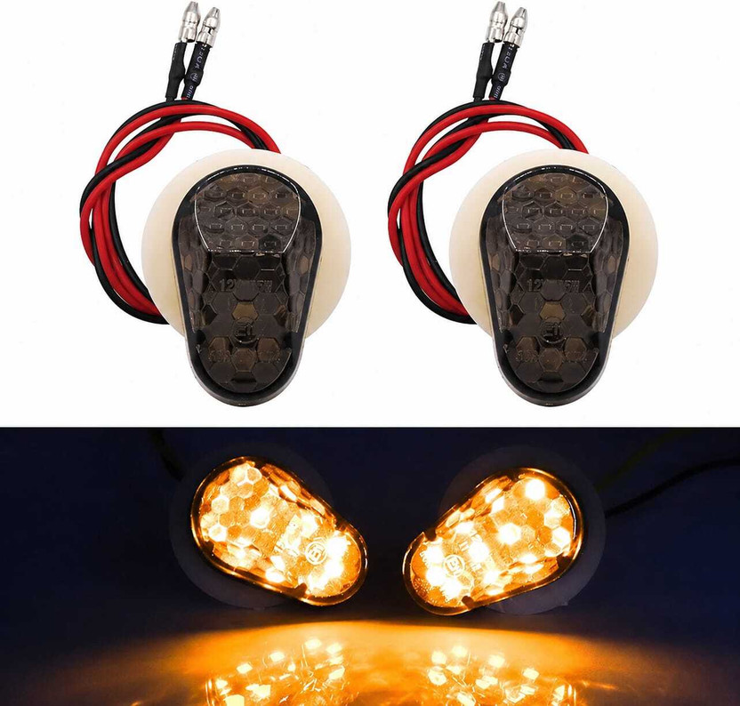 carfrill Front, Rear LED Indicator Light for KTM Universal For Bike(Yellow)