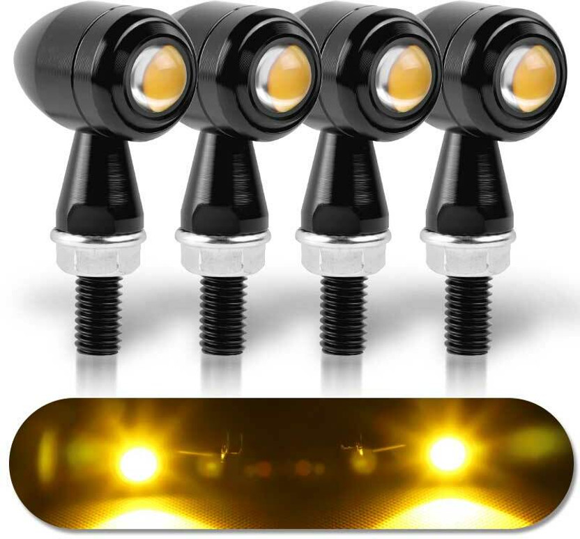 Vagary Front LED Indicator Light for Honda, TVS, Suzuki, Bajaj Universal For Bike(Amber)