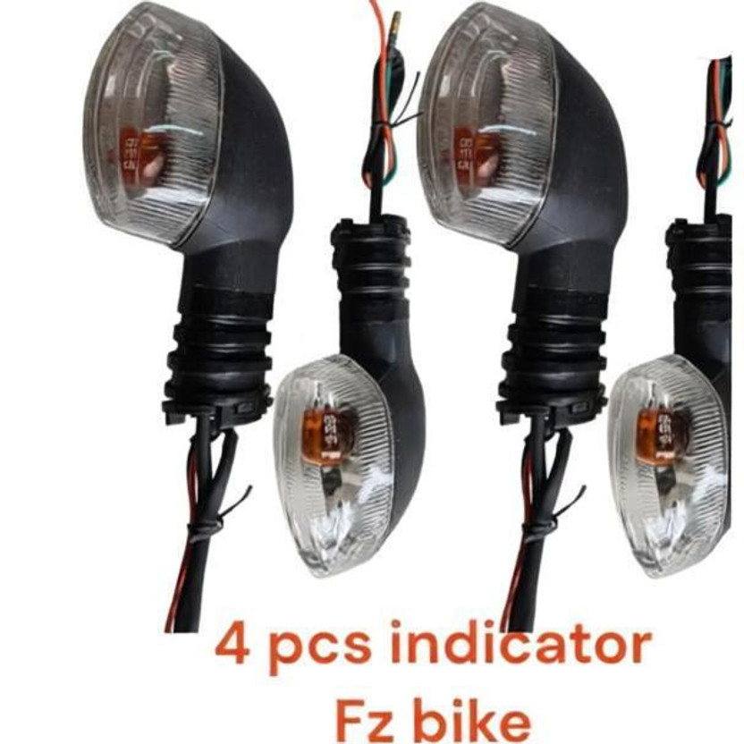 greygator Front, Rear, Side Halogen Indicator Light for Yamaha FZ, FZ S, FZ 25, FZ16(Amber)