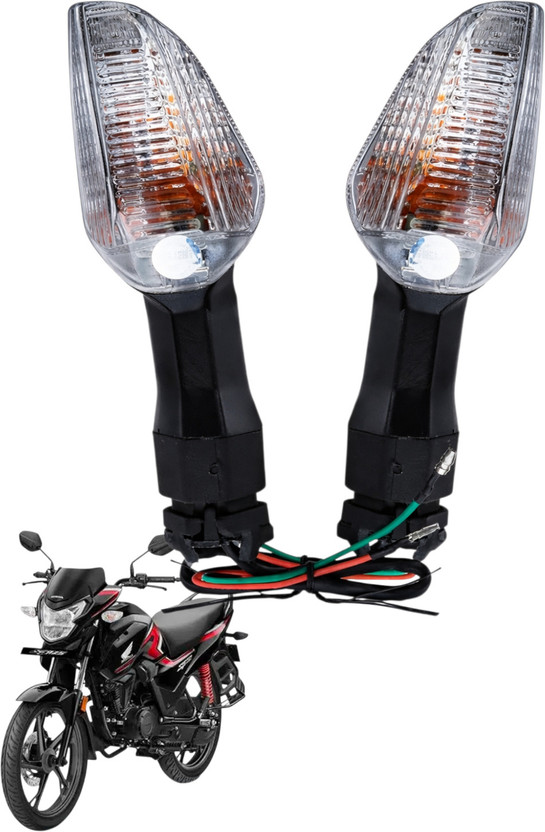 BIKEBLOOM Side, Rear, Front Incandescent Indicator Light for Honda Honda SP 125, Shine 125(Amber)