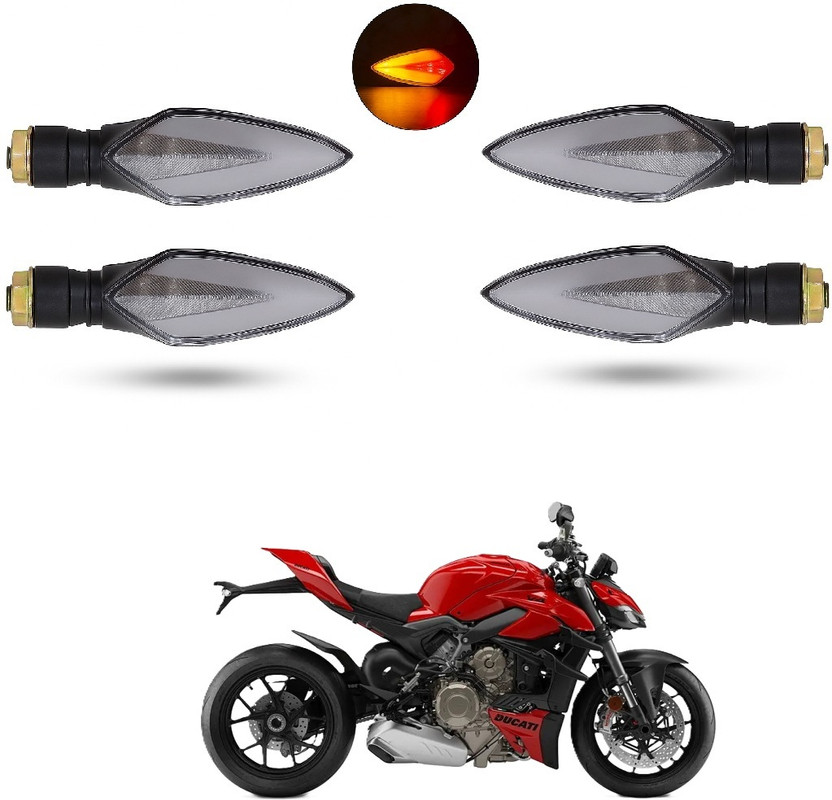 JMA TRADING Front, Rear LED Indicator Light for Universal For Bike Universal For Bike(Yellow, Blue)