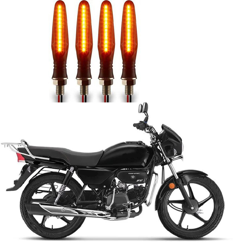 Shopone Front, Rear, Side LED Indicator Light for Hero Splendor Plus(Yellow)