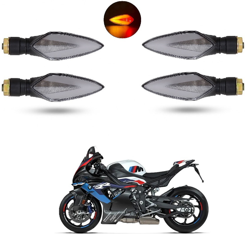 JMA TRADING Front, Rear LED Indicator Light for Universal For Bike Universal For Bike(Yellow, Blue)