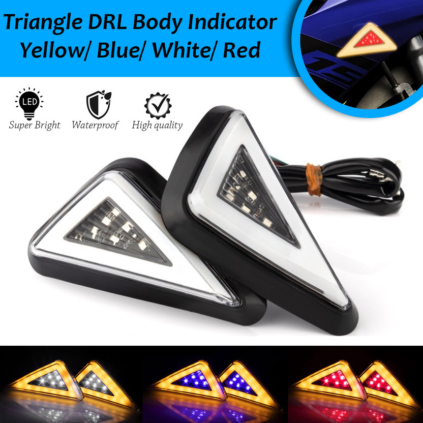 Otoroys Front LED Indicator Light for Yamaha R15 V3, R15 V1, R15, R1(White, Yellow)