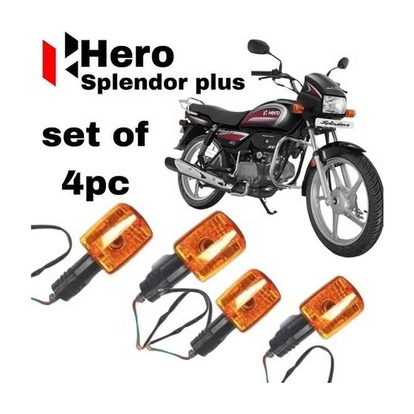 Splendor Front, Rear, Side Incandescent Indicator Light for Hero Splendor, Splendor Plus, Splendor Pro(Orange)