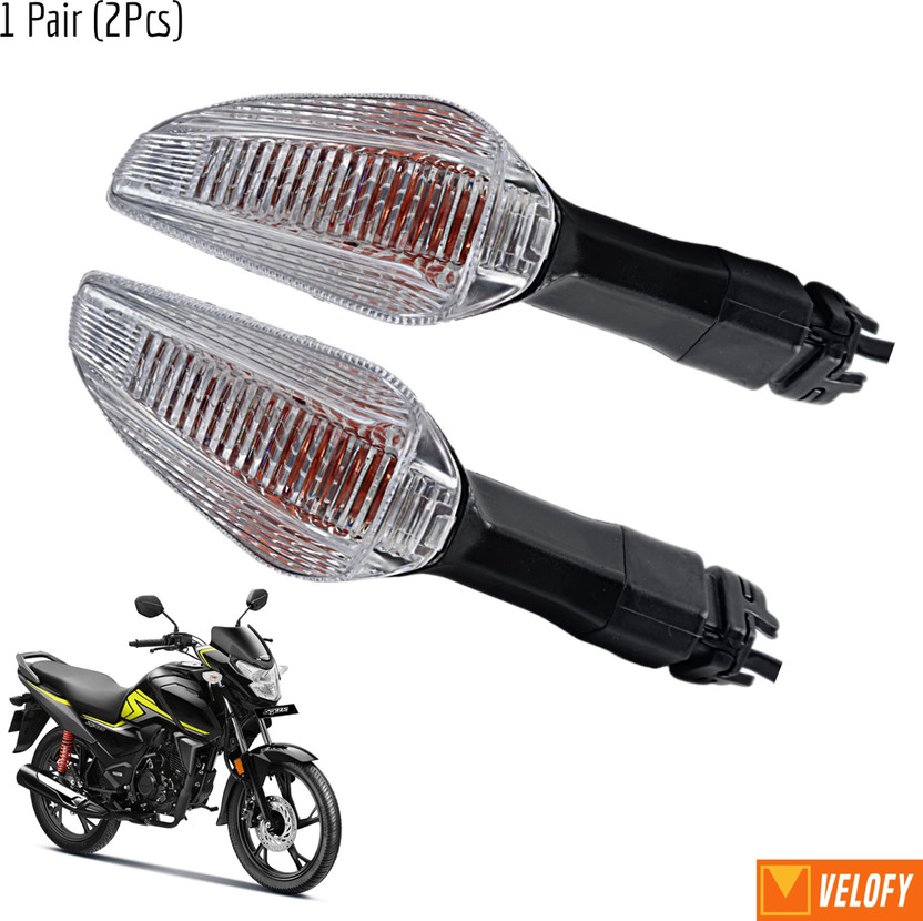 VELOFY Front, Rear Halogen Indicator Light for Honda Honda SP 125(Amber)