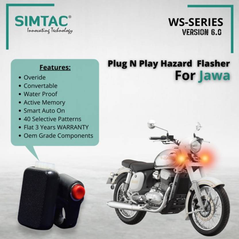 SIMTAC Front, Rear Flasher Indicator Light for Jawa Jawa, Perak ( BS4