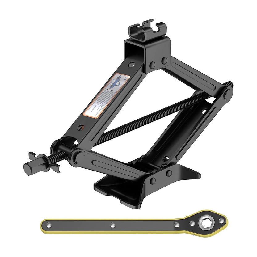 Kruvad 2 Ton Scissor Jack Portable Car Jack Kit Tire Jack Ideal with Crank Handle Vehicle Jack(2000 kg)