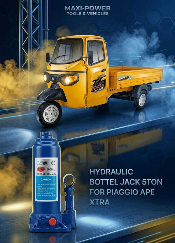 mact Manual Hydraulic Bottle Jack 5 Ton Capacity | Durable Car Lifting Equipment Vehicle Jack(5000 kg)