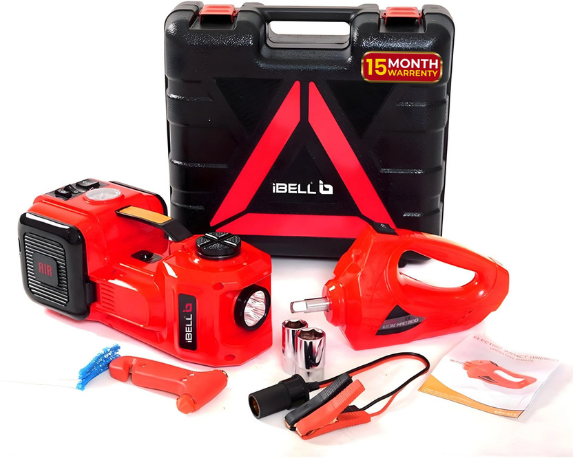 iBELL 5 in 1 Electric Hydraulic Car Jack with Electric Impact Wrench Tire Inflator Vehicle Jack(4500 kg)
