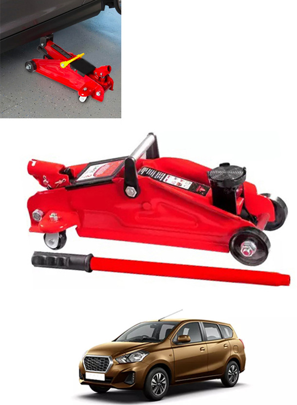 monolive Red 2Ton Hydraulic Trolly Floor Jack Universal For Car 118 Vehicle Jack(2000 kg)