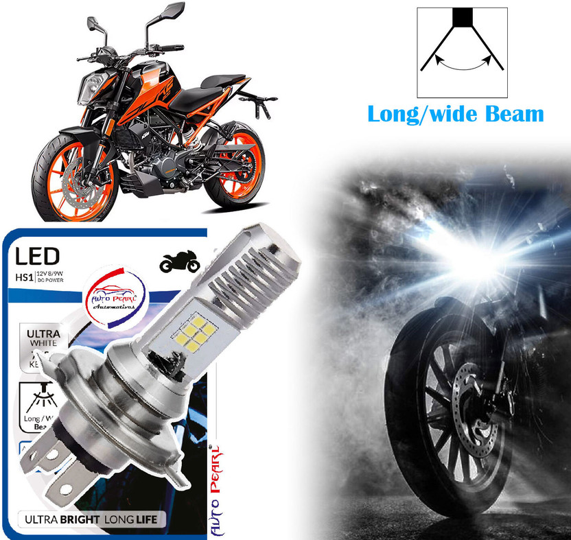 AUTO AUTO PEARL 2-Side 12Led Chips Motorcycle Bulb 7500K-12V-9W wide Beam Ultra Bright White D30 Headlight Motorbike LED for KTM (12 V, 9 W)(Duke 200, Pack of 1) - Flipkart Deal