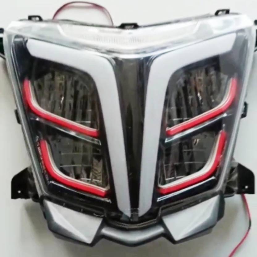 CSGLARE TVS NTORQ Headlight modification led strip red color pack of 4