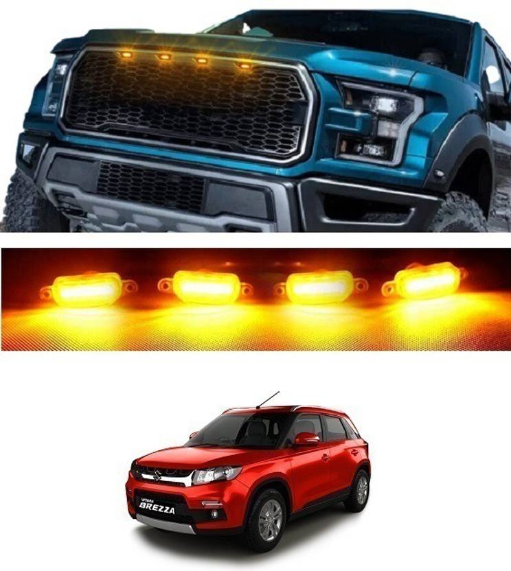 Trigcars Maruti Suzuki Vitara Brezza 2020 Car Radiator Grill LED Light