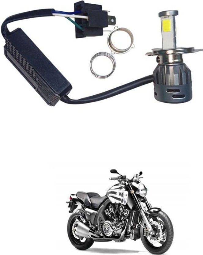 MOTOROYS Universl H4 LED Headlights Bulbs for Motorcycle X174 Headlight Car, Motorbike LED (12 V, 100 W)(Universal For Bike, Universal For Car, Pack of 1)