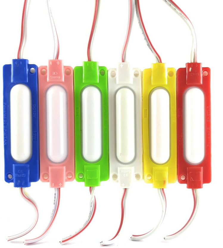 Illuminator (1 Piece each Colour) - 2.4W Capsule LED Water-Proof Self Adhesive Module Interior Light Motorbike, Car LED (12 V, 2.4 W)(Universal For Bike, Universal For Car, Pack of 6)