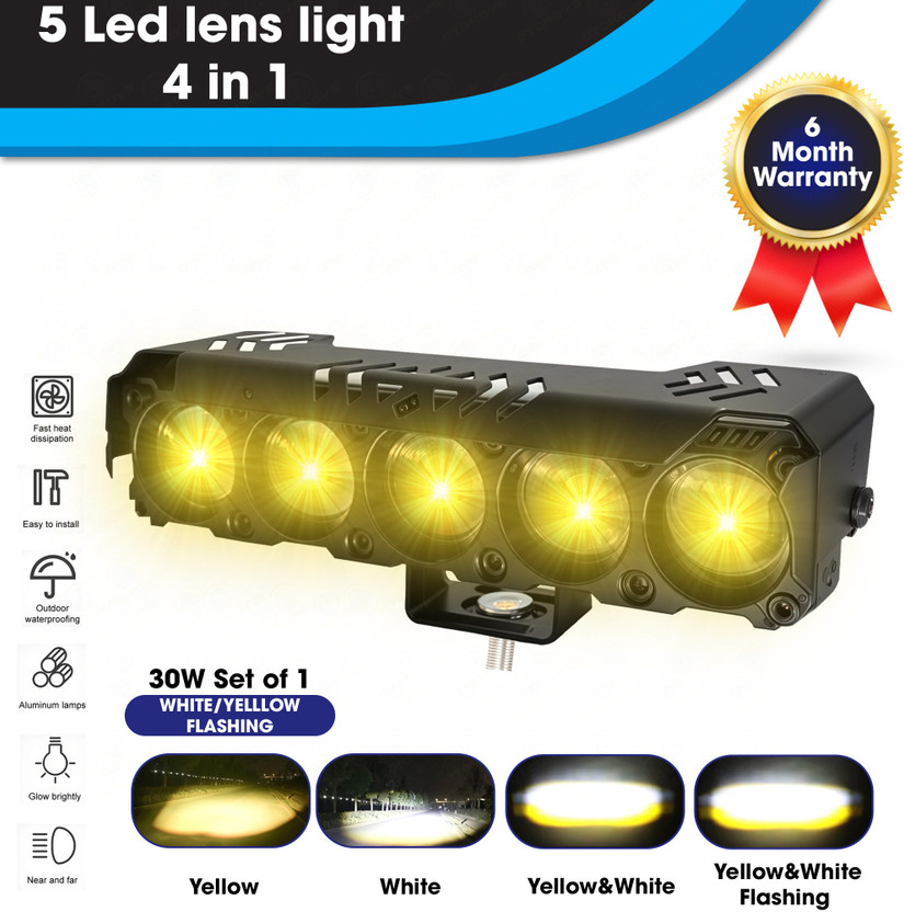 Otoroys 5 LED Future Eye 5 in 1 Powerful 30 W Fog Light With Devil Eye Fog Lamp Motorbike, Car LED (12 V, 30 W)(Universal For Car, Pack of 1)
