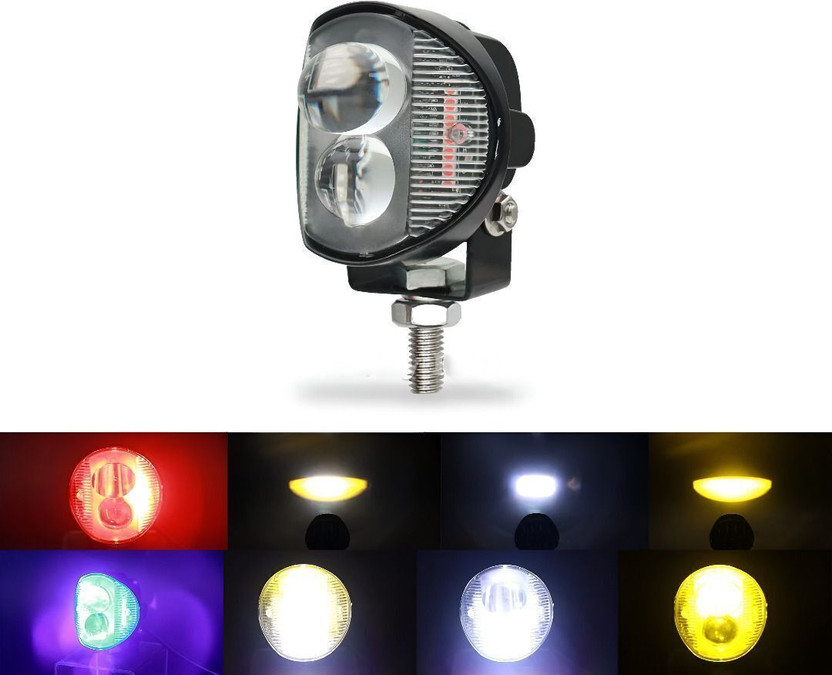 LIU HJG Yellow/White & Red/Blue 20 Watt Mini PCR Design Fog Light Fog Lamp Car, Motorbike, Truck LED (12 V, 20 W)(Universal For Bike, Universal For Car, Pack of 1)