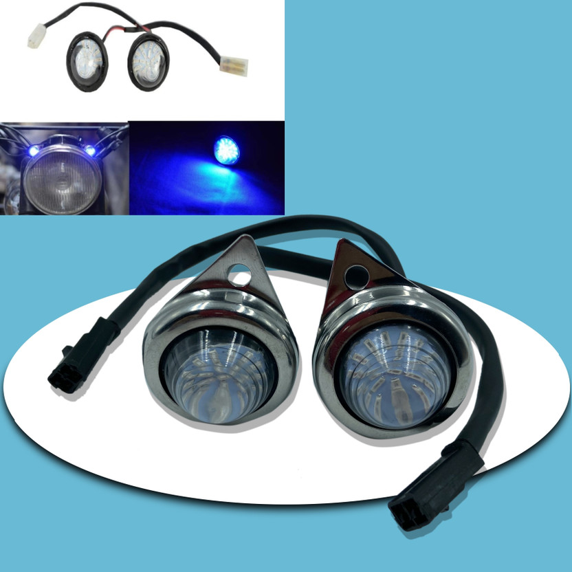 Moterix PARKING LED EYES BLUE COLOR FOR ROYAL ENFIELD CLASSIC MODEL’S MADE IN INDIA Parking Light Motorbike LED for Royal Enfield (12 V, 12 W)(Classic, Classic 350, Classic 500, Pack of 2)