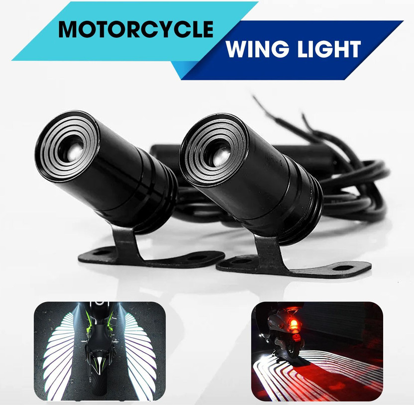OTO2EYE Bike Angel Wing Light White Fog Lamp Motorbike LED (5 V, 12 W)(Universal For Bike, Pack of 2)