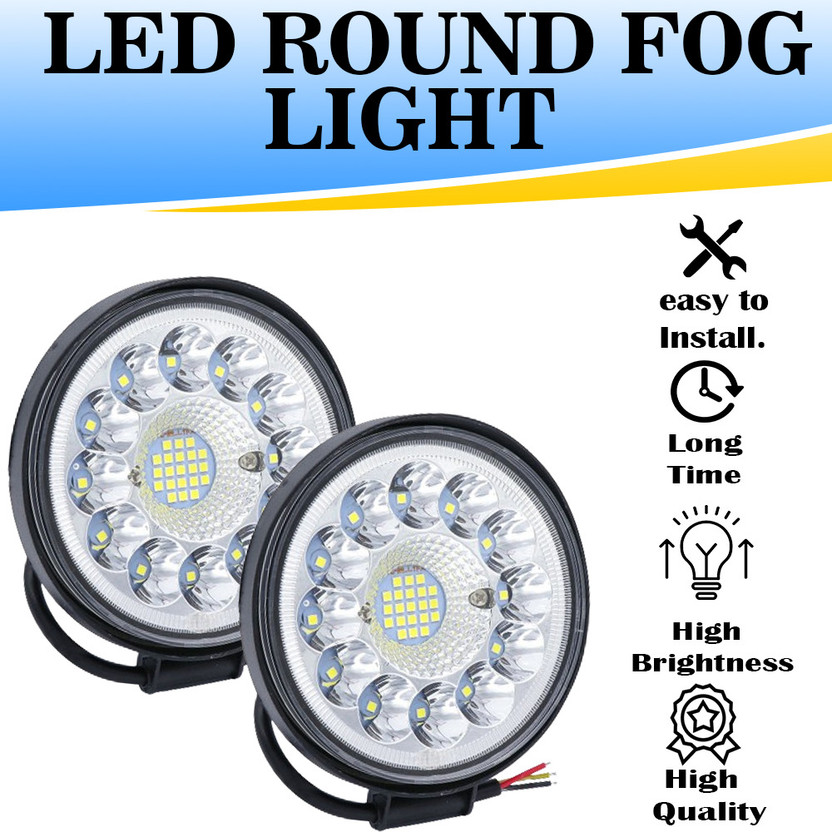 Miwings 33 LED 40W Fog Light With Powerful Lighting Range Waterproof Ultra Bright Bulb Fog Lamp Car, Motorbike LED (12 V, 40 W)(Universal For Car, Pack of 2)