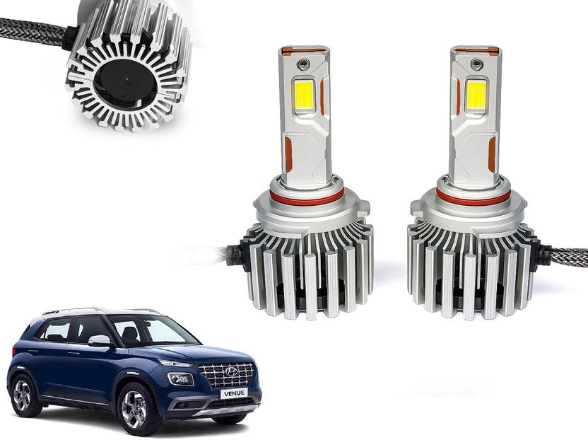 AUTO PEARL 2-Side 9005/HB3 LED Bulb for Car 280W-12V 18000LM 6000K Ultra White light_B52 Headlight Car LED for Hyundai (12 V, 280 W)(Venue, Pack of 2)