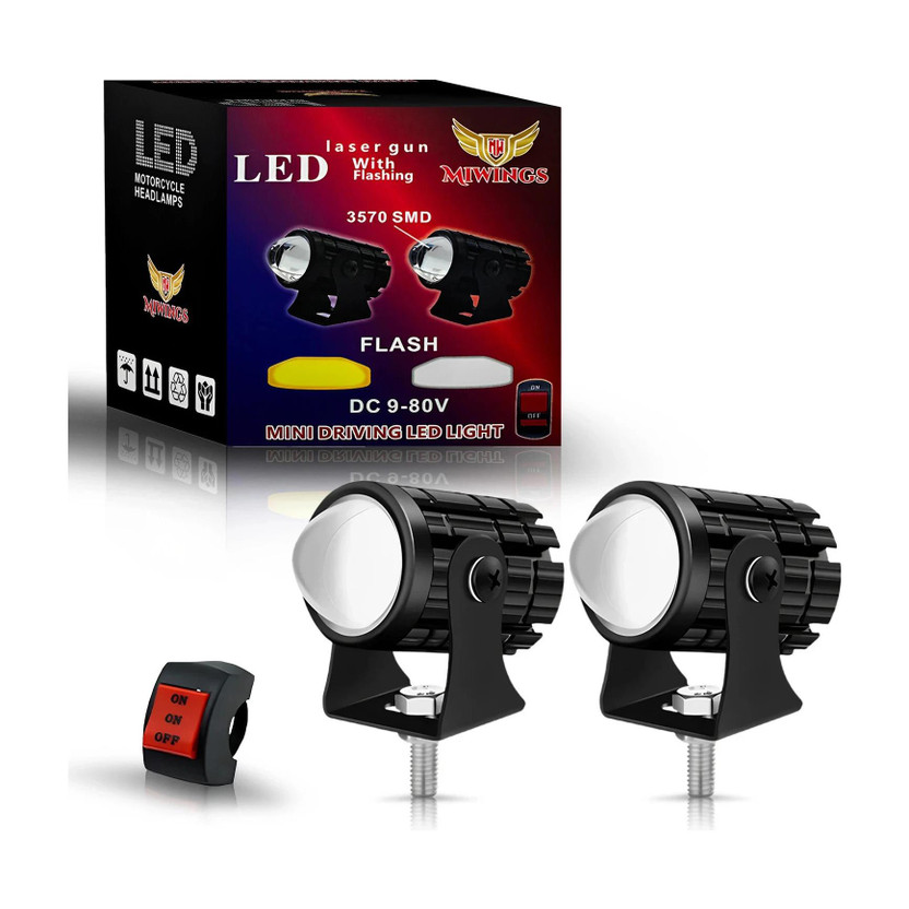 Flipkart SmartBuy U1 Universal Car Suv Bike LED Light Motorcycle Fog Lamps Mini Driving Lights Fog Lamp Motorbike, Car LED (12 V, 20 W)(Universal For Bike, Universal For Car, Pack of 2)