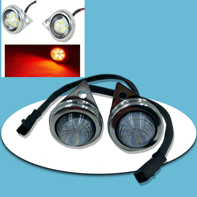 Moterix PARKING LED EYES RED COLOR FOR ROYAL ENFIELD CLASSIC MODEL’S MADE IN INDIA Parking Light Motorbike LED for Royal Enfield (12 V, 12 W)(Classic, Classic 350, Classic 500, Pack of 2)