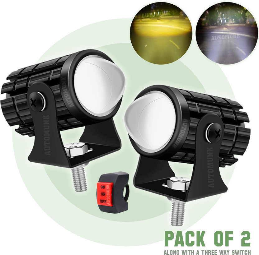 automunk LED Fog Light for Universal For Bike, Universal For Car