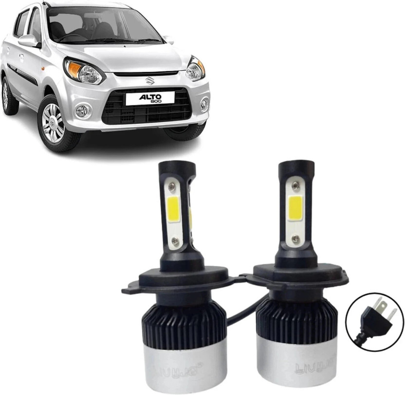 AutoPowerz Maruti Alto Headlight Bulbs with H-4 Fitting COB Chips 6500K White Headlight Car LED (9 V, 70 W)(Alto 800, Pack of 2)