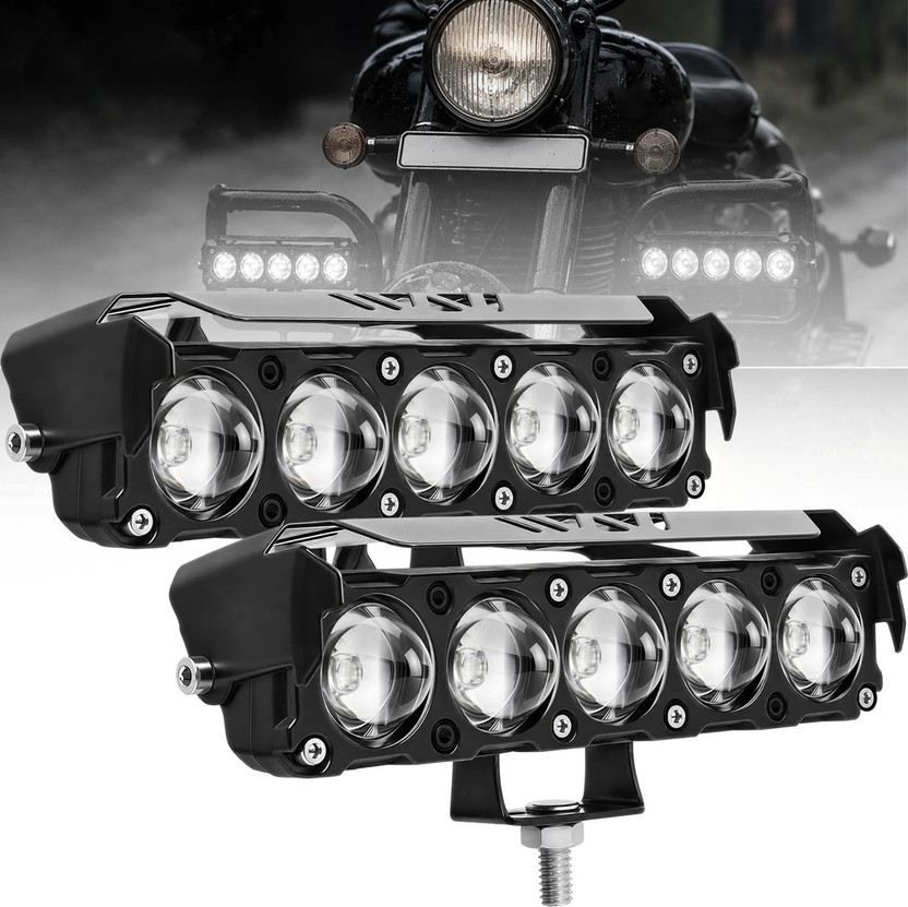 automunk LED LIGHT HEAVY DUTY HIGH QUALITY WHITE/YELLOW Headlight Car, Motorbike, Truck, Van LED (24 V, 100 W)(Universal For Bike, Universal For Car, Pack of 2)