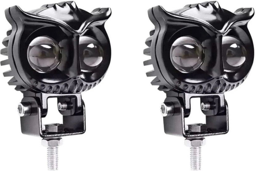 Auto Emporium Hub 2 Led OWL Shape LED Fog Lights, Motorcycle Auxiliary Spot Lights Fog Lamp Car, Motorbike, Truck LED (12 V, 30 W)(Universal For Bike, Universal For Car, Pack of 2)