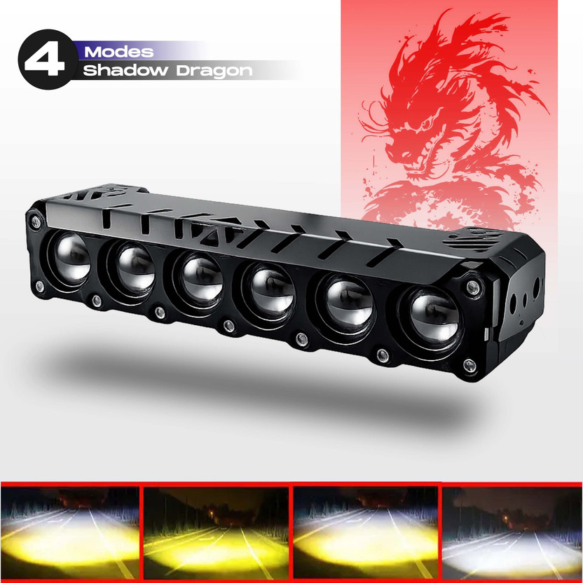automunk High Power 6 LED Auxiliary Fog Light Fog Lamp Car, Motorbike LED (12 V, 48 W)(Universal For Bike, Pack of 1)