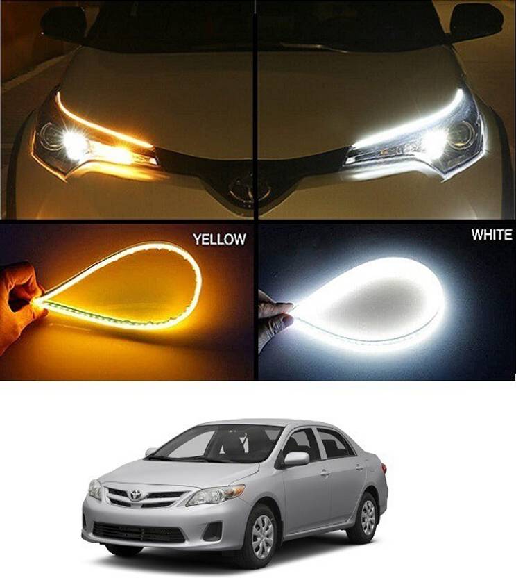 Trigcars Corolla New DRL Strip With Turn Indicator Indicator Light Car